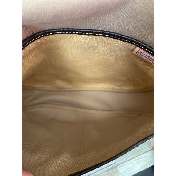 Vintage 1990s/Y2K Dooney & Bourke Small Logo Canvas Messenger Bag Made in USA - Picture 13 of 16